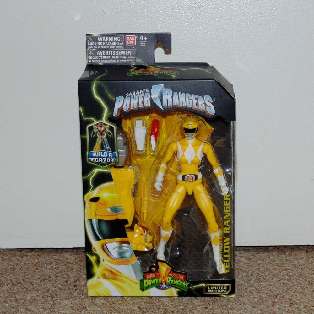 2018 Bandai MMPR Power Rangers Legacy Collection 6" Yellow Ranger MIB Brand New